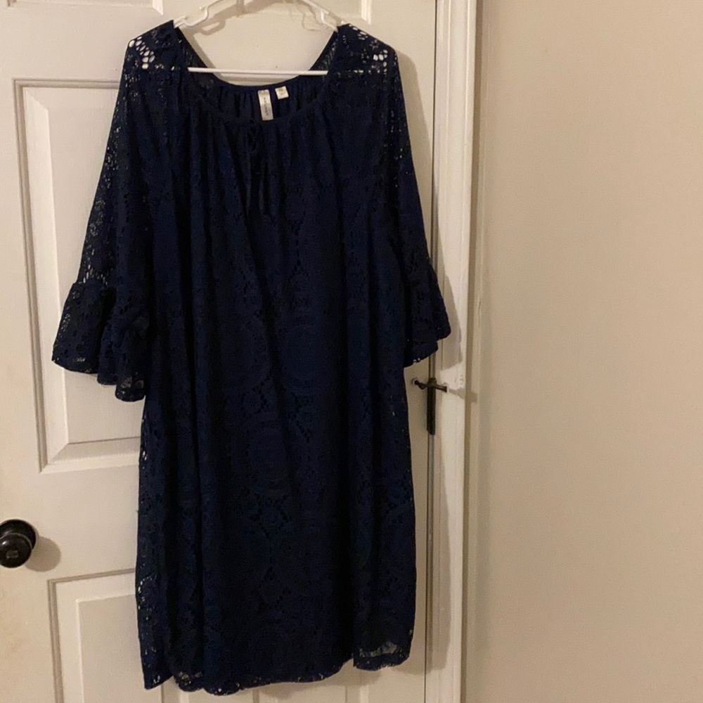 Navy lace dress